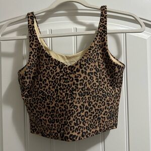 Albion Leopard Print Crop Top - Black and Tan